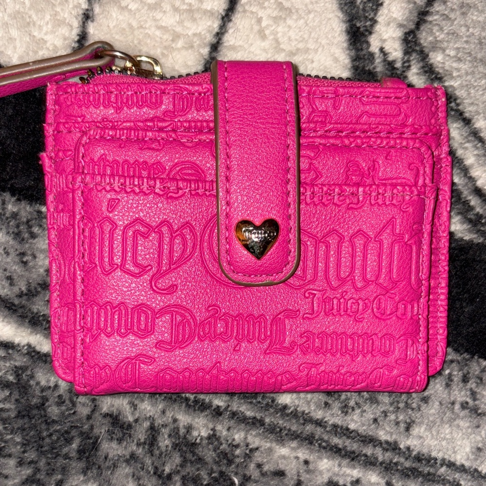 Juicy Couture Vibrant Pink Embossed Wallet